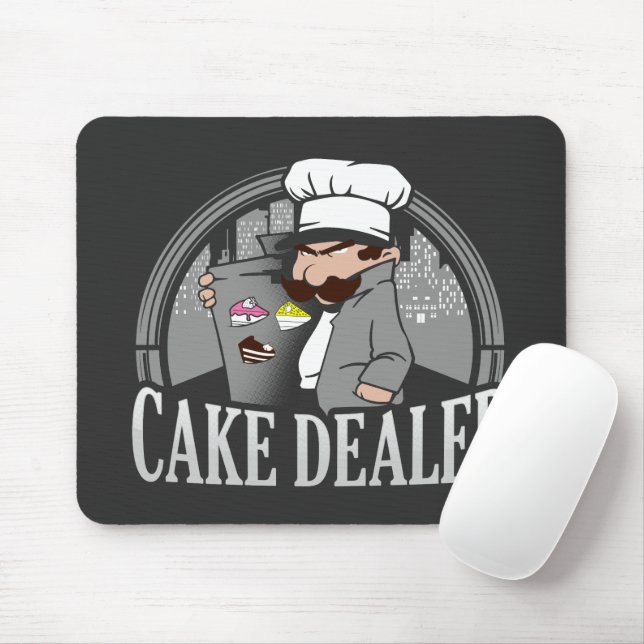Tapis De Souris Cake Dealer Funny Bakery Propriétaire Gag (Avec souris)