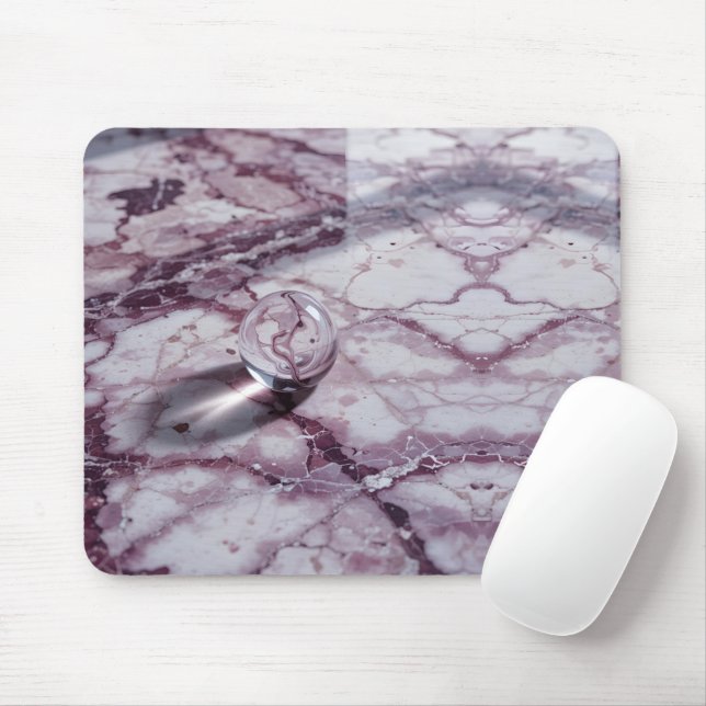 Tapis De Souris Calacatta Viola marbre avec la sphère d'eau Macro (Avec souris)