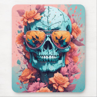 Tapis De Souris Calavera Floral Colorida