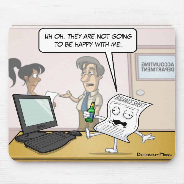 Tapis De Souris Calcul de la souris de la balance comptable douteu (Devant)