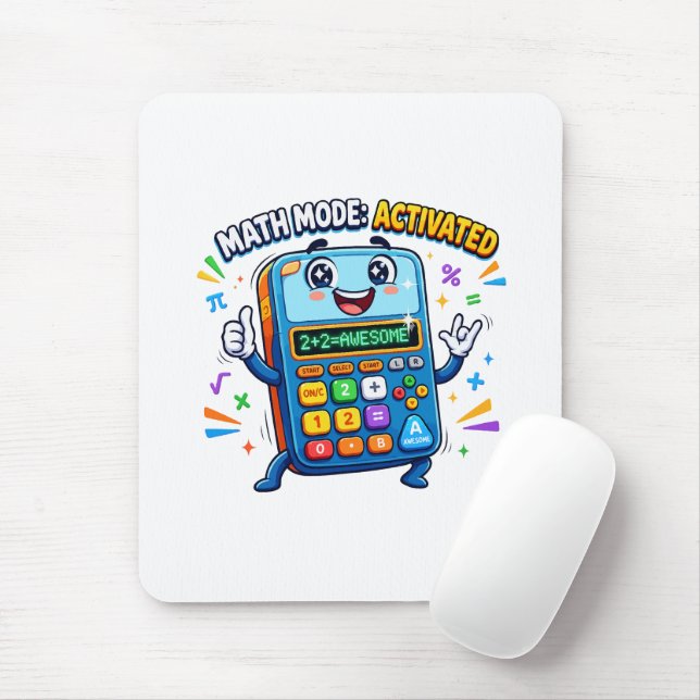 Tapis De Souris Calculatrice Mignonne Mode Mathématique Activée Éc (Avec souris)