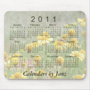 Tapis De Souris Calendrier 2011 floral