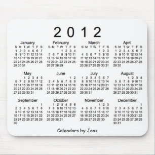 Tapis De Souris Calendrier 2012