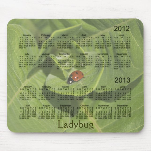 Tapis De Souris Calendrier 2012-2013 de coccinelle Mousepad (Devant)