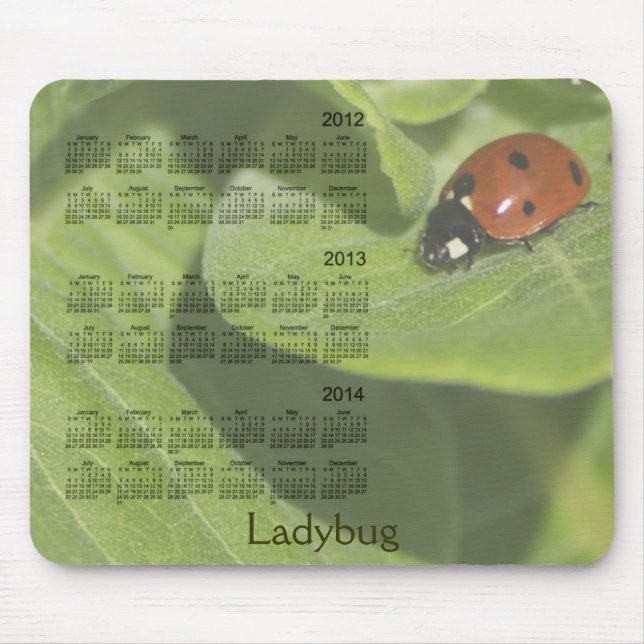 Tapis De Souris Calendrier 2012-2014 de coccinelle Mousepad (Devant)