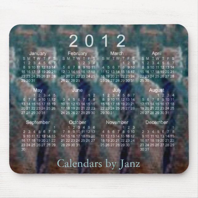 Tapis De Souris calendrier 2012 3D (Devant)