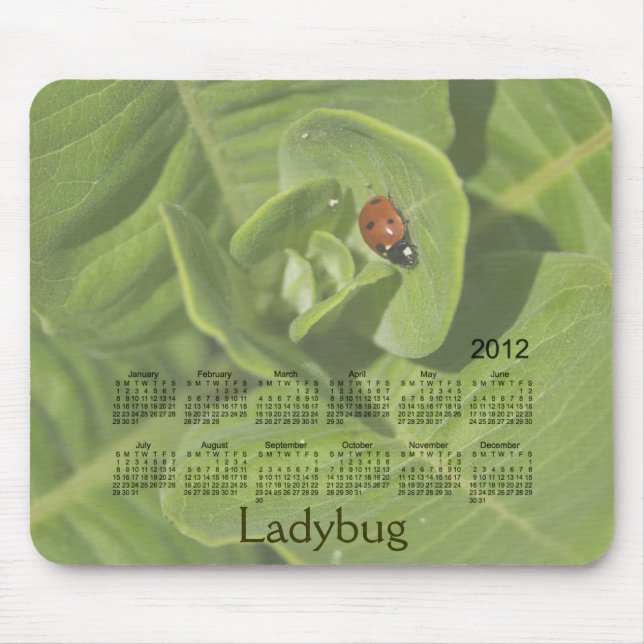 Tapis De Souris Calendrier 2012 de coccinelle Mousepad (Devant)