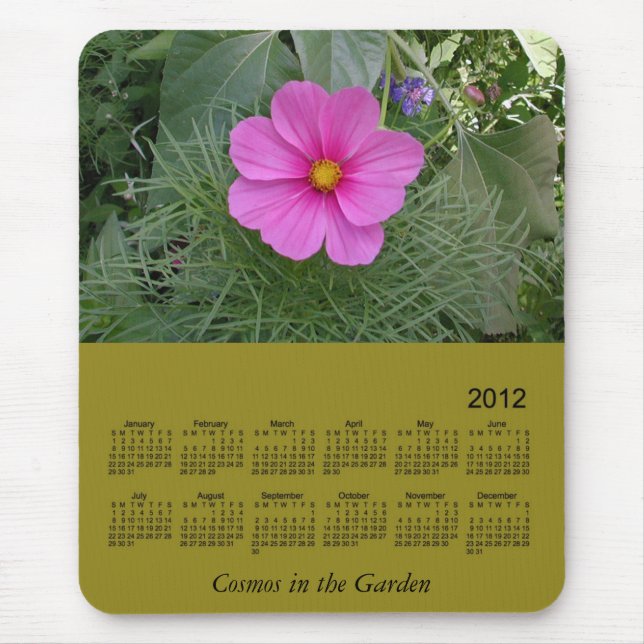 Tapis De Souris Calendrier 2012 floral (Devant)