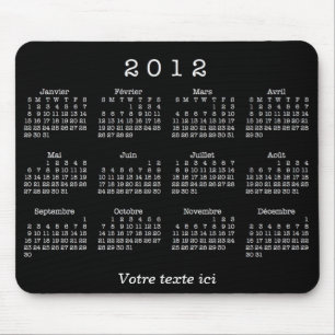 Tapis De Souris Calendrier 2012 français