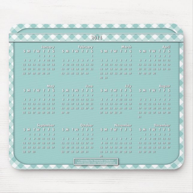Tapis De Souris Calendrier 2014 Pad souris - Chex Blue (Devant)