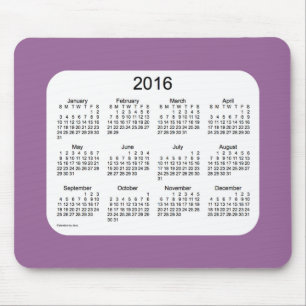 Tapis De Souris Calendrier 2016 de lavande par Janz Mousepad
