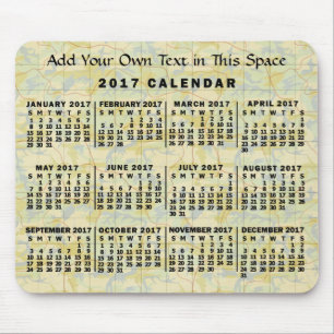 Tapis De Souris Calendrier 2017 (Voir la description pour la nouve