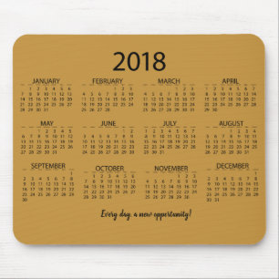 Tapis De Souris Calendrier 2018