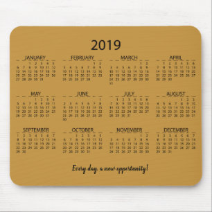 Tapis De Souris Calendrier 2019
