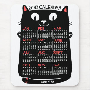 Tapis De Souris Calendrier 2019 (Voir la description pour la nouve