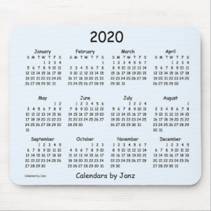 Tapis De Souris Calendrier 2020 par Janz Comic Sans Alice Blue