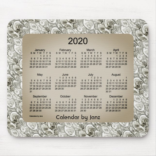 Tapis De Souris Calendrier 2020 par Janz Foggy Bubbles (Devant)