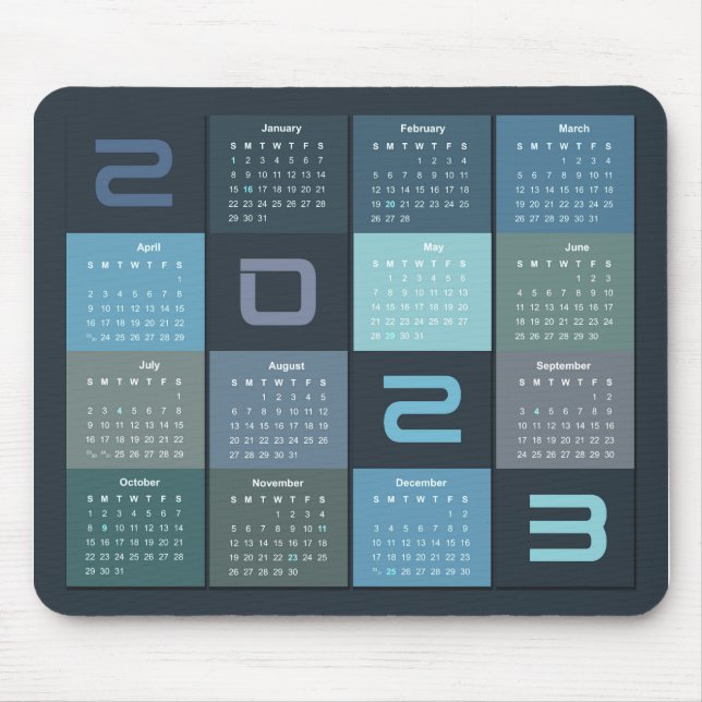 Tapis De Souris Calendrier 2023 (Devant)