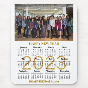 Tapis De Souris Calendrier 2023 Business Modern Gold Script Photo