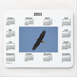 Tapis De Souris Calendrier 2023 des aigle chauve par Janz