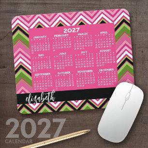 Tapis De Souris Calendrier 2023 - grand motif chevron coloré