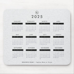 Tapis De Souris Calendrier 2023 Grey Kraft Logo d'entreprise perso