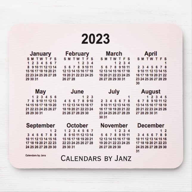 Tapis De Souris Calendrier 2023 Sangria Smoke par Janz Mouse Pad (Devant)