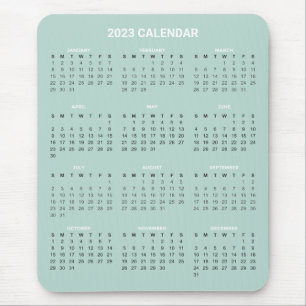 Tapis De Souris Calendrier 2023 simple mais élégant   Mousepad