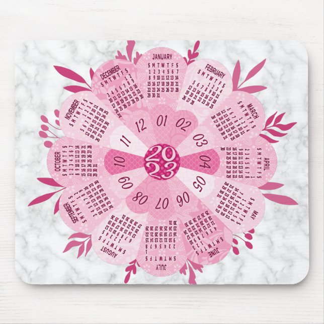 Tapis De Souris Calendrier 2023 (Voir la description pour la versi (Devant)