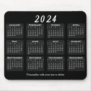 Tapis De Souris Calendrier 2024 - Année