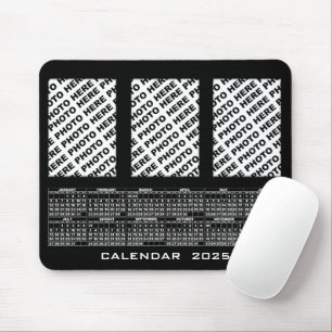 Tapis De Souris Calendrier 2025 Ajouter 3 Photos Verticales Mousep