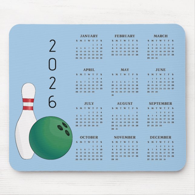 Tapis de souris calendrier 2025 conception boule q (Devant)