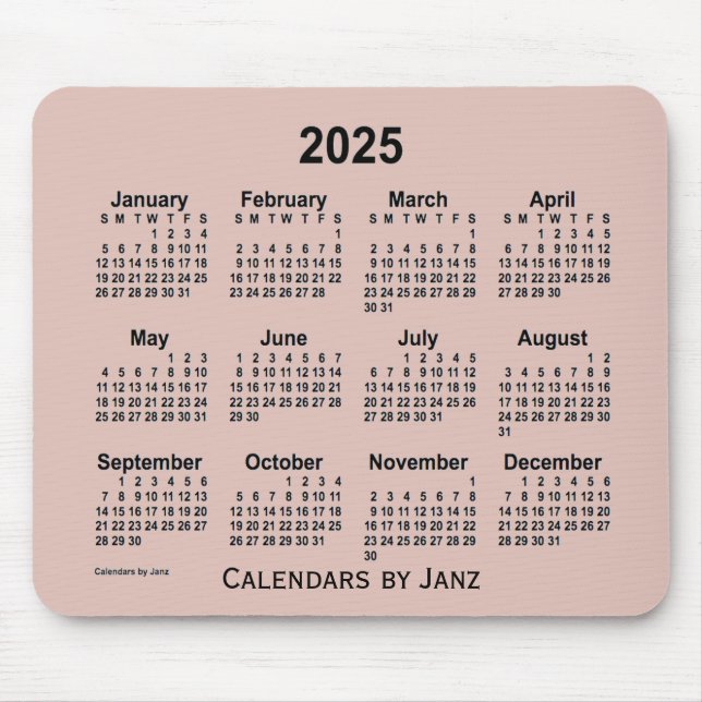 Tapis De Souris Calendrier 2025 du chardon par Janz Mouse Pad (Devant)