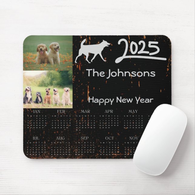 Tapis De Souris Calendrier 2025 Magnet animal de compagnie chien e (Avec souris)