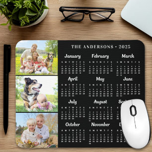 Tapis De Souris Calendrier 2025 Personnalisé 3 Photos Famille mode