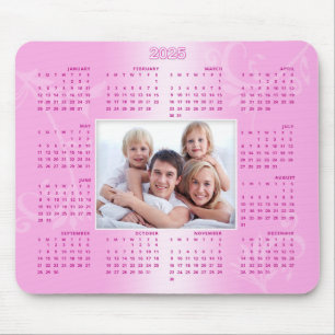 Tapis De Souris Calendrier 2025 Photo personnalisée Cadeau de Noël