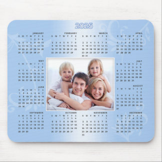 Tapis De Souris Calendrier 2025 Photo personnalisée Cadeau de Noël