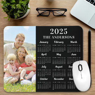 Tapis De Souris Calendrier 2025 Photo personnalisée Famille modern