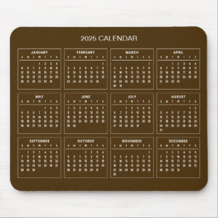 Tapis De Souris Calendrier 2025 simple mais élégant   Tapis de sou