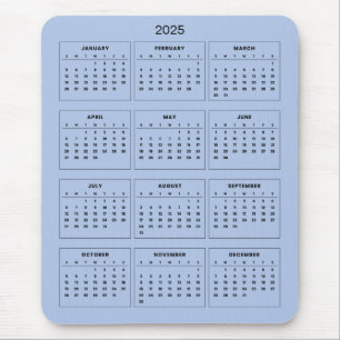 Tapis De Souris Calendrier 2025 simple mais élégant   Tapis de sou