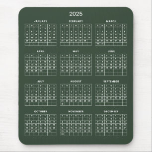 Tapis De Souris Calendrier 2025 simple mais élégant Tapis de sou