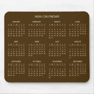 Tapis De Souris Calendrier 2025 simple mais élégant   Tapis de sou
