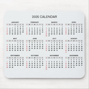 Tapis De Souris Calendrier 2025 simple mais élégant   Tapis de sou