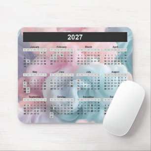 Tapis De Souris Calendrier 2025 Sur Cotton Candy Abstrait