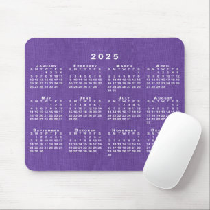 Tapis De Souris Calendrier 2025 sur Photo personnalisée Texture de