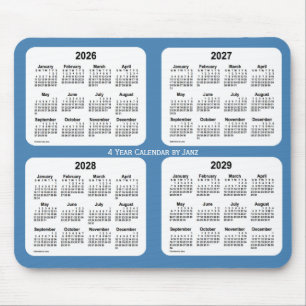 Tapis De Souris Calendrier 2026-2029 Steel Blue 4 Year par Janz