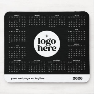 Tapis De Souris Calendrier 2026 de logo d'entreprise personnalisé