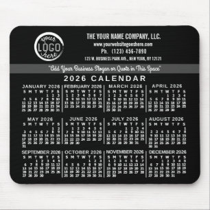 Tapis De Souris Calendrier 2026 personnalisé avec logo et nom d'en