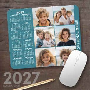 Tapis De Souris Calendrier 2027 avec 6 collages de photos