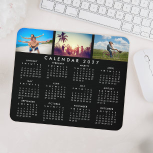 Tapis De Souris Calendrier 2027 Collage Photo Personnalisé